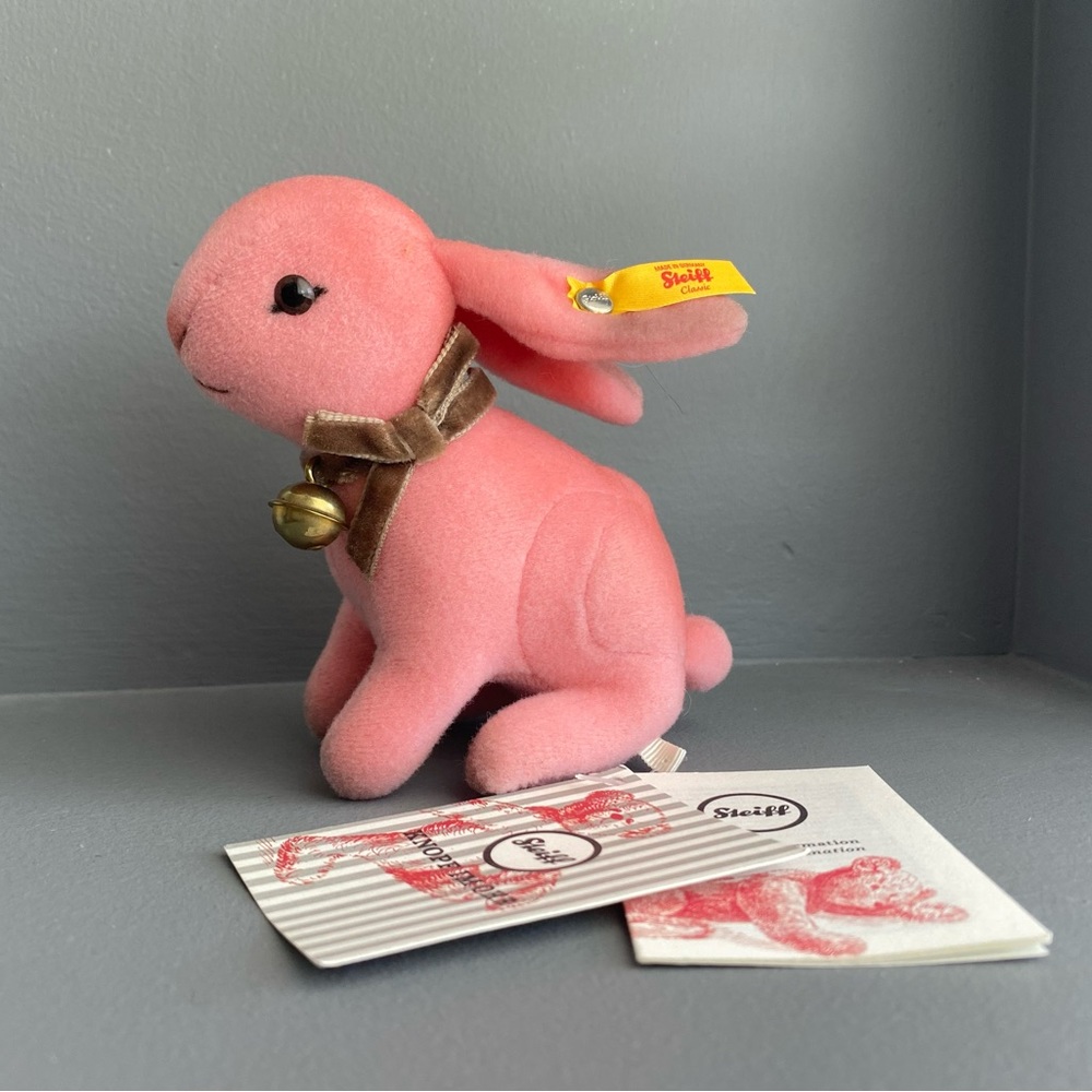Steiff Hazel Rabbit, Pink 4” - Collector Figure - NWT